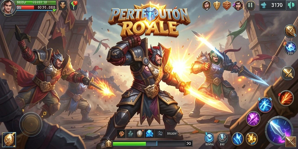 Tampilan gameplay seru dalam pertempuran Battle Royale.
