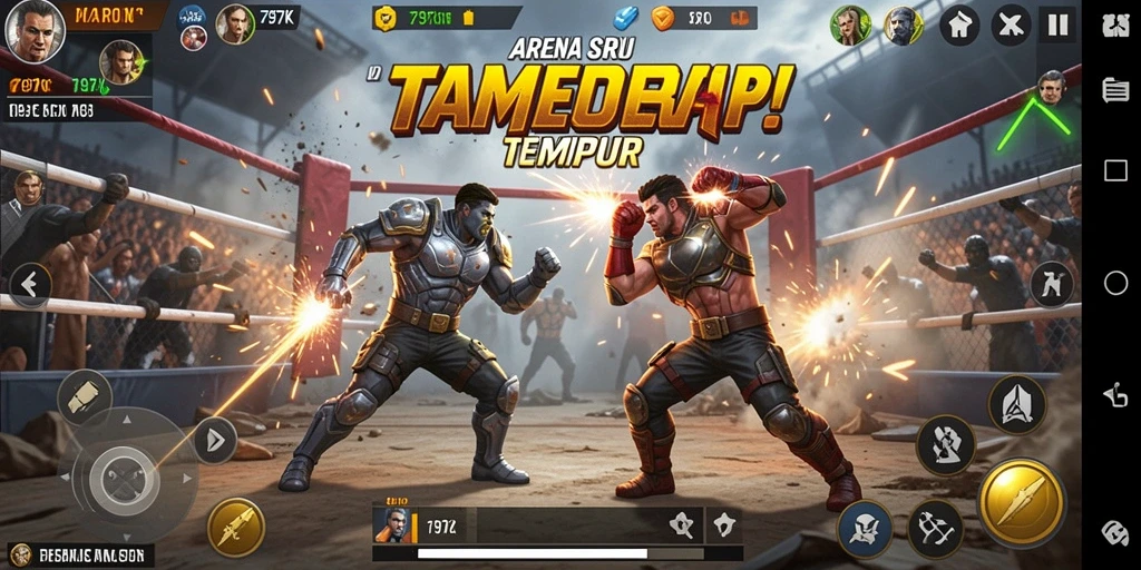 Tampilan pertarungan seru dalam game Fighting 797K.