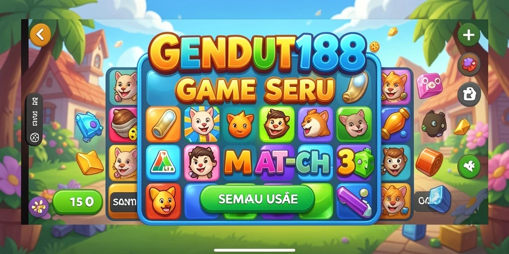Tampilan gameplay GENDUT188 yang menarik dan penuh warna.