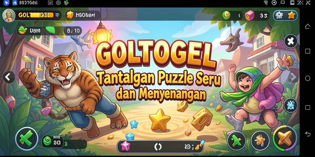 Tampilan gameplay GOLTOGEL yang menantang dan interaktif.