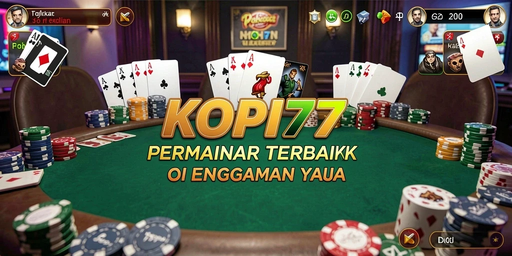 Tangkapan layar KOPI77 menampilkan gameplay poker yang mendebarkan.
