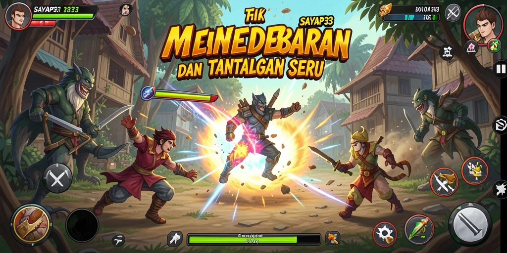Tampilan seru dari gameplay SAYAP33 dengan aksi mendebarkan.